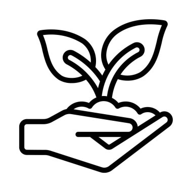 Bitki Ağı simgesini düz dizayn et, vektör illüstrasyonu