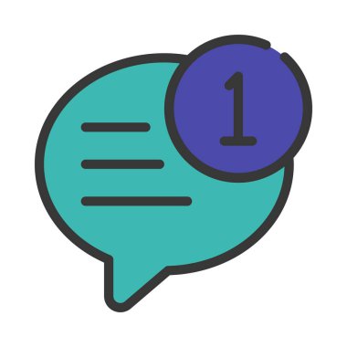 Bir İleti simgesi, vektör illüstrasyonu  