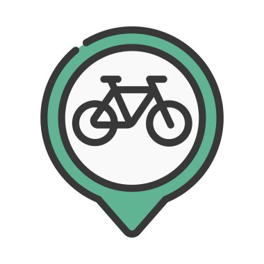 Döngü Yolu ikon vektör illüstrasyon tasarımı