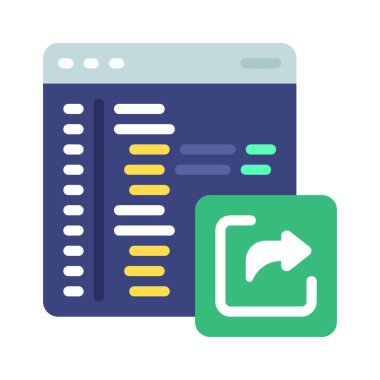 Kod web simgesi vektör illüstrasyonunu paylaş                       