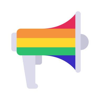 Gökkuşağı basit megafon vektör çizimi