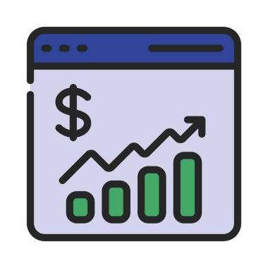 Web sitesi Satış Artırma simgesi, vektör illüstrasyonu