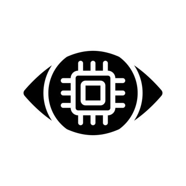 Göz simgesi, vektör illüstrasyonu basit tasarım