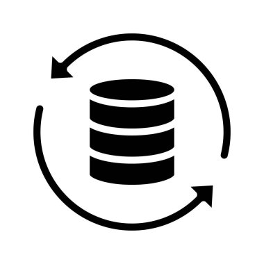 veritabanı web simgesi vektör çizimi