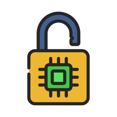 lock icon, vector illustration simple design