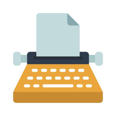 Daktilo web simgesi vektör illüstrasyonu