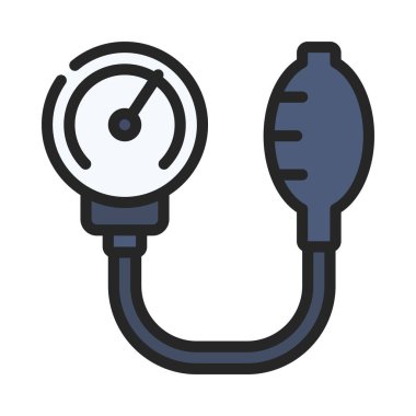 Kan basıncı göstergesi simgesi, vektör illüstrasyonu