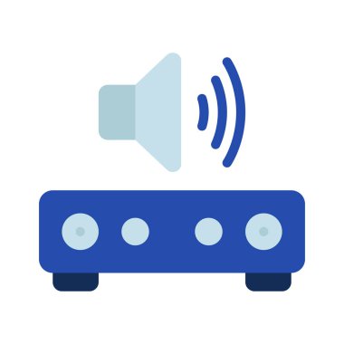 Ses Çubuğu düz simgesi, vektör illüstrasyonu 