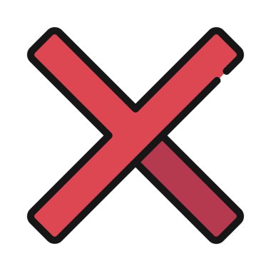 çapraz simge vektör illüstrasyonu
