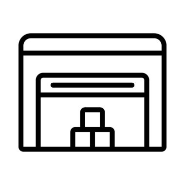 Depo simgesi, vektör illüstrasyonu 