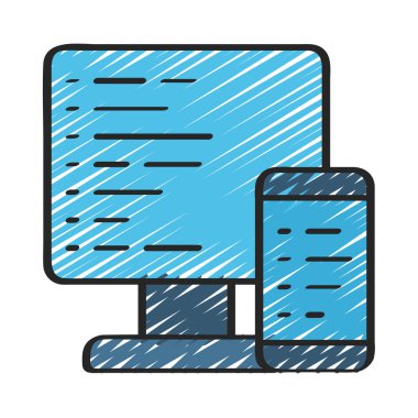 Web simgesi düz vektör tasarımı kodlanıyor                              