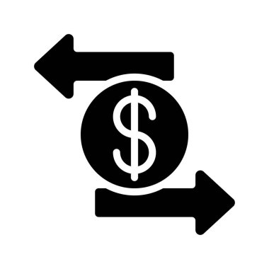 Para Aktarımı web simgesi vektör çizimi