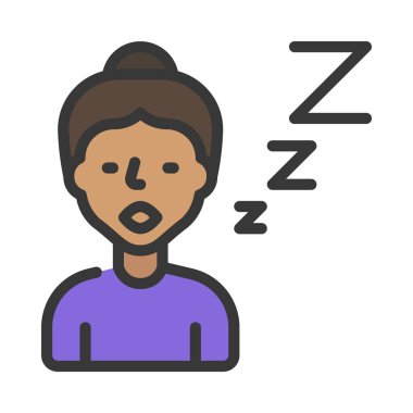 Yorgun ağ simgesi vektör çizimi