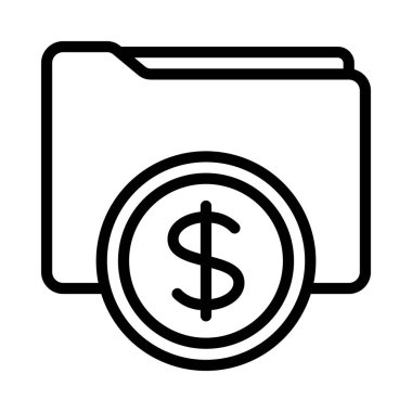 Para Dizini simgesi, vektör illüstrasyonu 