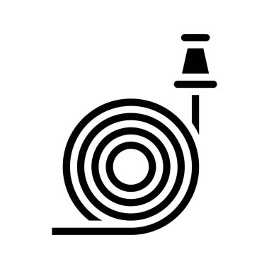  Su Hortumu düz simgesi, vektör çizimi 