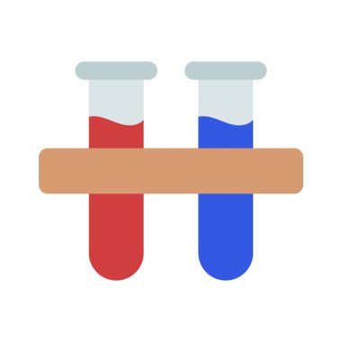 Test Tüpleri Rafı simgesi, vektör illüstrasyonu 