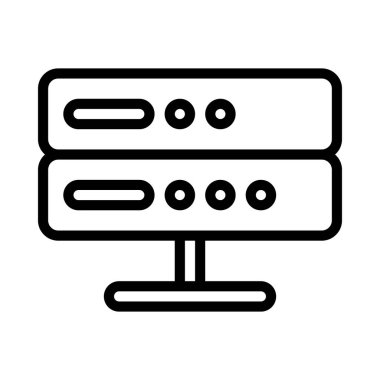 İnternet Sunucusu simgesi, vektör illüstrasyonu 