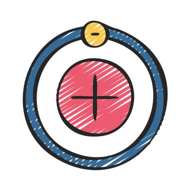 Artı eksi vektör illüstrasyon tasarımı