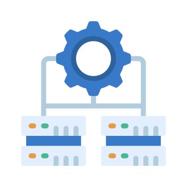Veri Yönetimi simgesi, vektör illüstrasyonu  