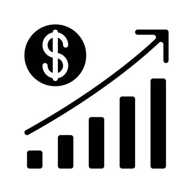 İş büyümesi çizelgesi ana hatları vektörü. İş büyümesi. veri analizi