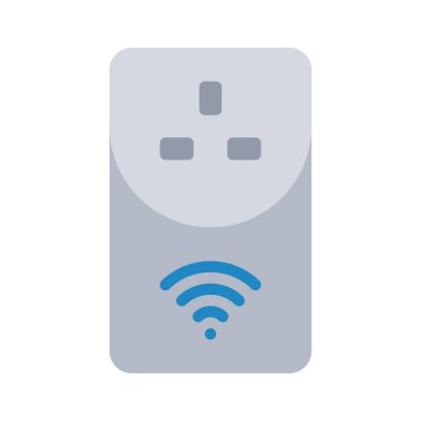 Smart Plug web simgesi vektör çizimi