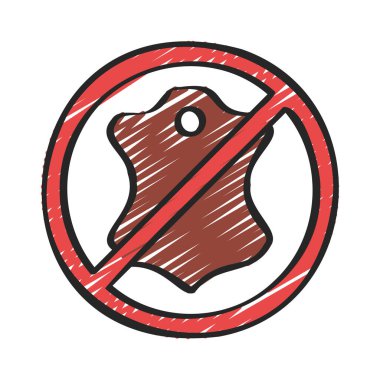 Deri İşareti Web simgesi vektör çizimi yok