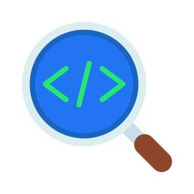 Kod Denetim Ağı simgesi, vektör illüstrasyonu                                