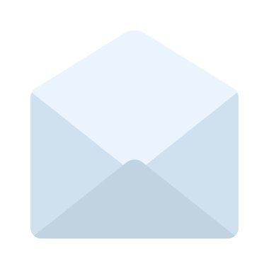 Beyaz arkaplanda zarf simgesi, vektör illüstrasyonu 