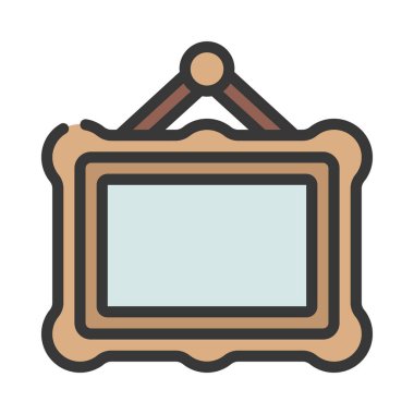 ahşap çerçeve izole vektörü