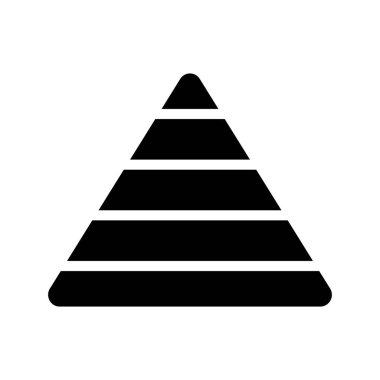 Piramit Grafik ağ ikonu vektör çizimi