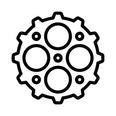  Cogwheel simgesinin vektör illüstrasyonu