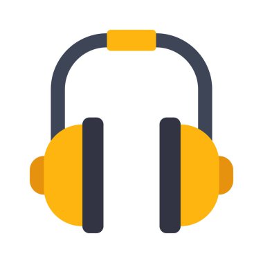 Güvenlik Kulağı Muffs ikon vektör illüstrasyon tasarımı