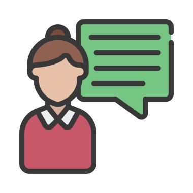 Danışman Web simgesi vektör illüstrasyonu