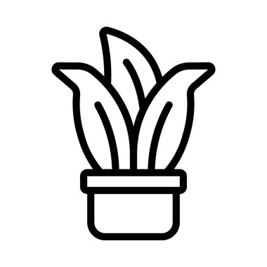 Yılan Bitkisi ağ ikonu vektör çizimi