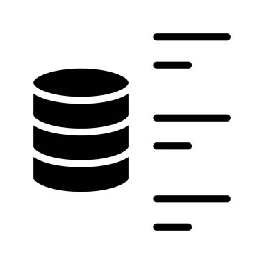 Veri Listesi simgesi, vektör illüstrasyonu  