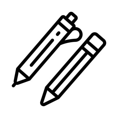 Kalem ve Kalem ikonu vektör illüstrasyon tasarımı