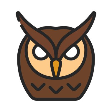 Baykuş simgesi vektör illüstrasyon tasarımı