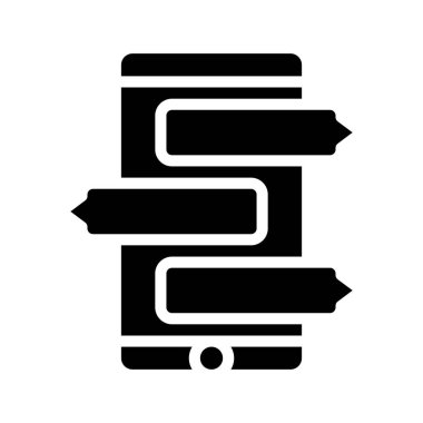 İleti Zinciri Mobil web simgesi vektör çizimi