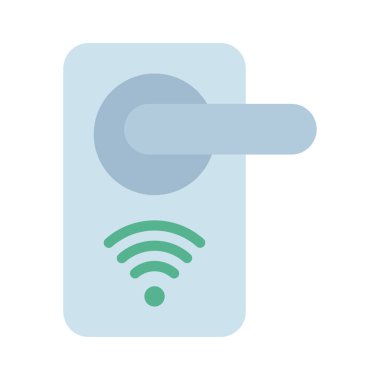 Akıllı Kapı Kolu, Düz Vektör simgesi 