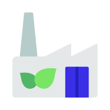 Eco Factory web simgesi vektör illüstrasyonu