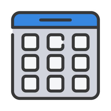 Takvim web simgesi, vektör çizim  