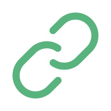 bağlantı düz simgesi, vektör illüstrasyonu 