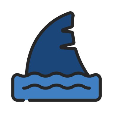 Shark web icon vector illustration