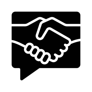 Anlaşma İleti simgesi, vektör illüstrasyonu  