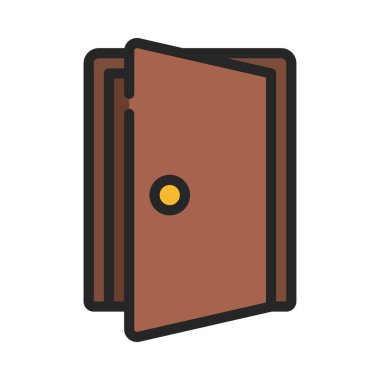 Dış Kapı simgesi, vektör illüstrasyonunu aç