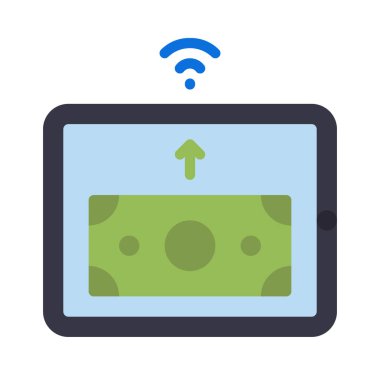 Tablet Ödeme düz vektör simgesi