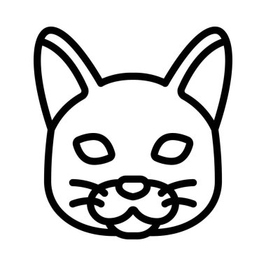 hayvan kedi simgesi vektör illüstrasyonu 