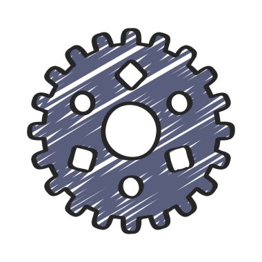 Cogwheel ağ simgesinin vektör illüstrasyonu