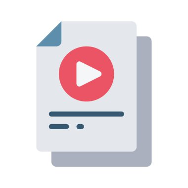 Video Belgesi simgesi, vektör illüstrasyonu 