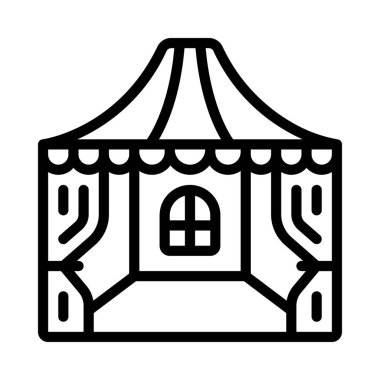 Marquee web simgesi düz tasarım, vektör illüstrasyonu